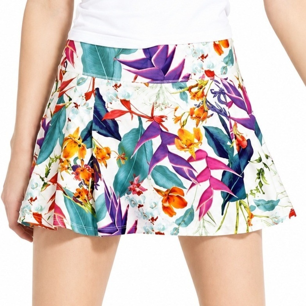 Athleta Speed Skort Tropical Floral Running Tennis Skirt Small NWOT